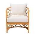 thumbnail image 2 of bali & pari Acelynn Bohemian Light Honey Rattan Arm Chair, 2 of 10