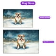 thumbnail image 5 of Hello Winter Bulldog Welcome Snowy Night Watercolor Vintage Indoor Rug Dog Lover Gifts Idea Carpet Living Bed Room Sofa Home Decor - 01011, 5 of 5