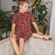 thumbnail image 4 of Balery Vintage Red Paisley Conjunto de Pijama Infantil de Manga Corta con Estampado – Ropa de Dormir de Algodón Suave-X-Large, 4 of 6