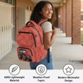 thumbnail image 4 of Chririnla Red Farm Tractor Pattern Large Capacity Daypack with Multiple Pockets traspirante Zaino per bambini per la scuola, Waterproof 17 Inch Kids Backpack for School Casual, 4 of 9