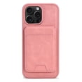 thumbnail image 3 of for iPhone 12 Back Case with Detachable Magnetic Card Bag, Classic PU Leather Kickstand Ultra Slim Shockproof Protective Anti-slip Business Phone Case for iPhone 12, Pink, 3 of 11