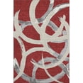thumbnail image 2 of Addison Rugs Mayfield Premium Machine Washable Transitional Circles Red Rectangle Rug, 8' x 10', 2 of 6