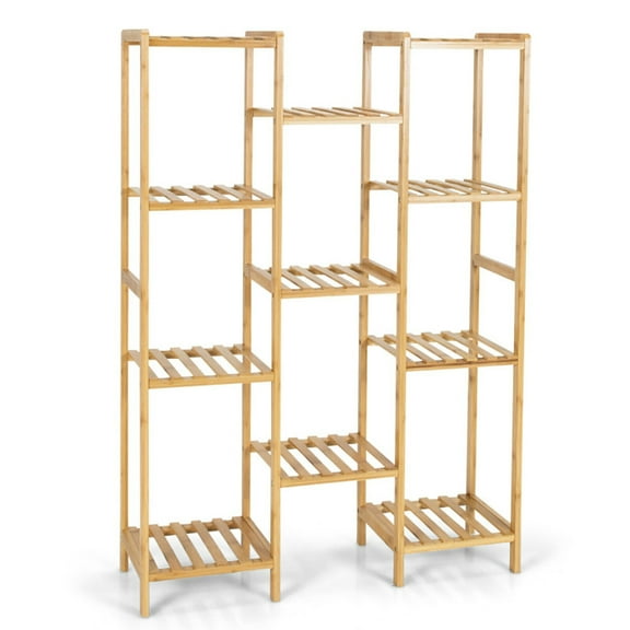 Resenkos Raised Planter Stand, Large Space Flower Rack Shelf,9/11-Tier Bamboo Plant Stand for Living Room Balcony Garden-11-Tier