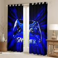 thumbnail image 2 of Erosebridal Male Gamepads Curtains for Living Room,Video Game 30%-50% Blackout Curtains Set of 2 (38x45),Blue Gamer Curtains and Drapes (38x45),Geometric Room Decor, 2 of 6