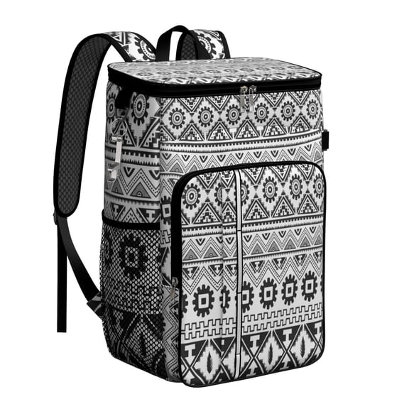 Stripes Cooler Backpack - 20L Insulated Soft Cooler Bag, Symmetrical Design for Beach & Travel