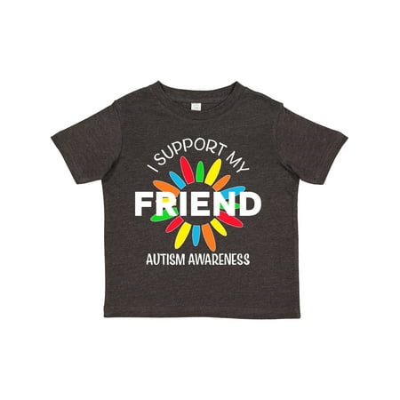 

Inktastic I Support My Friend Autism Awareness Gift Toddler Boy or Toddler Girl T-Shirt