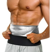 Nebility Waist Trimmer for Men Weight Loss,Stomach Trainer Sweat Workout Shaper,Neoprene-Free Slimming Sauna Belt
