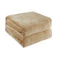 thumbnail image 1 of Unique Bargains Home Bedroom Soft Microplush Fleece Throw Blanket for Queen Bed Camel Color, 1 of 10