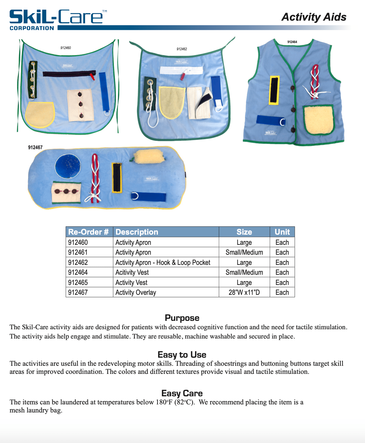 Skil-Care 912461 Activity Apron - Small & Medium