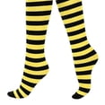 thumbnail image 3 of CAZOFW Womens Socks Knee High Striped Christmas Socks, Warm Soft Stretchy Knit, Cozy Winter Casual Legwear Daily, 3 of 4