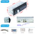 Podofo Universal 12V Single 1 DIN In Dash Car Stereo Radio with Bluetooth Digital Audio Music MP3 Player FM Receiver TF/AUX/USB Phone Charging Remote