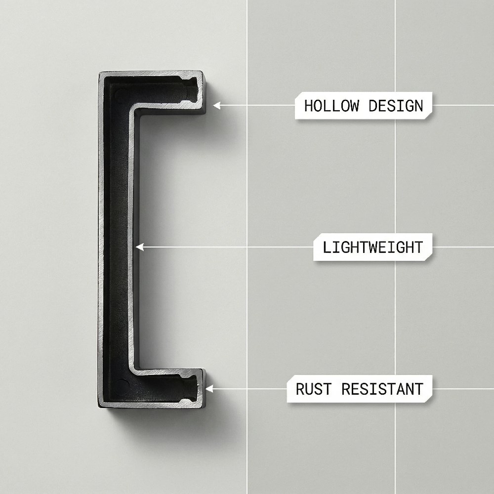 Fitviso 10 Pack 3.25 inch Center to Center Matte Black Square Cabinet Pulls