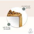thumbnail image 7 of Hamilton Hills Top Gold Baroque Wall Mirror Rich Old World Feel Framed Beveled, 7 of 7