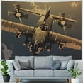 thumbnail image 4 of Sheronv Dieselpunk Airplane Tapestry Wall Hanging - Graphic Tapestries for Home Wall Decor in Living Room Bedroom Dorm - Multiple Sizes Available 40x30inch, 4 of 6