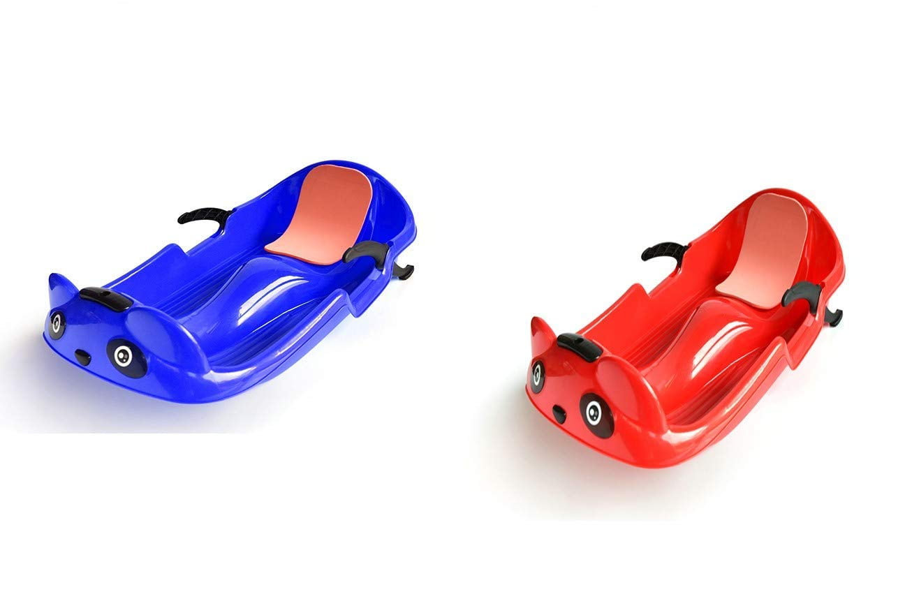 Outdoor Heavy Duty Snow Sled,Downhill Toboggan Snow Sled,1pc Blue and