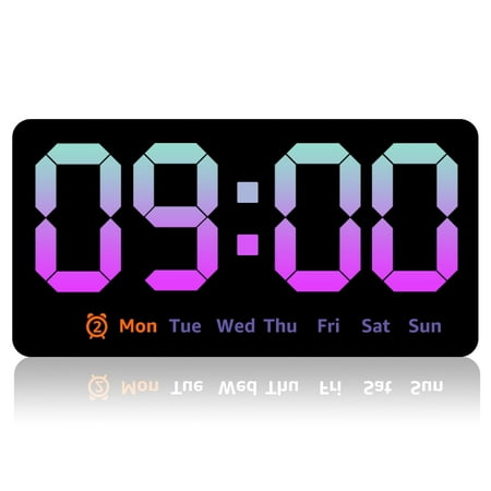 Lzvxtym Digital Wall Clock 8 . 5 Inch Display LED Alarm Clock 3 Levels Brightness Wall Clock,with photo Lzvxtym Digital Wall Clock 8 . 5 Inch Display LED Alarm Clock 3 Levels Brightness Wall Clock,with
