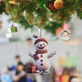 2 Packs Cartoon Christmas Snowman Car Hanging Home Tree Pendant