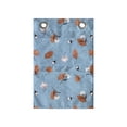thumbnail image 1 of Autumn Hanging Pocket Organizer, Foliage Dry Leaves Pine Nuts Hand Drawn Flower Elements Fall Season, Printed Polyester Storage Bag with Pockets, 14" x 20", Pale Sky Blue Salmon, 1 of 2