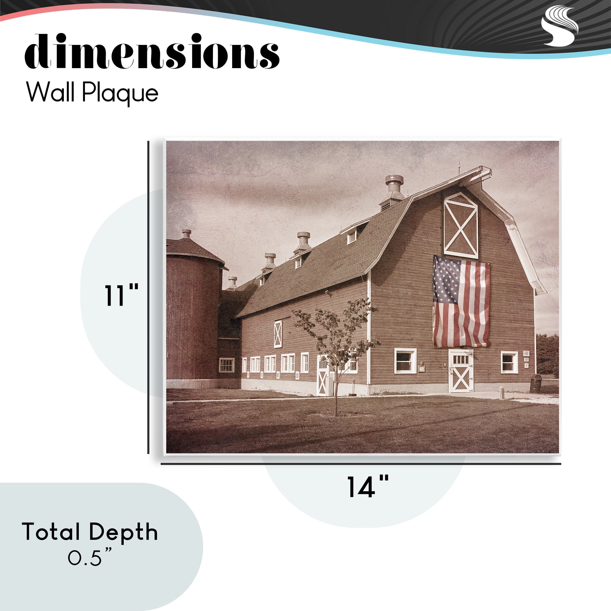 Stupell Industries Rural America Barn Wall Plaque Art, design by Marcus Prime