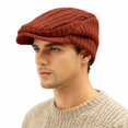 thumbnail image 2 of Fgnfyis Adult British Style Retro Beret Autumn Winter Knitted Cap with Baseball Brim Casual Beret Hats for Women RD2, 2 of 3