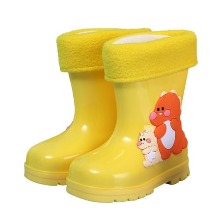 

Children Waterproof Rain Boots Comfortable Shoes Wrapped Cartoon Removble Interior Design Children Rain Shoes