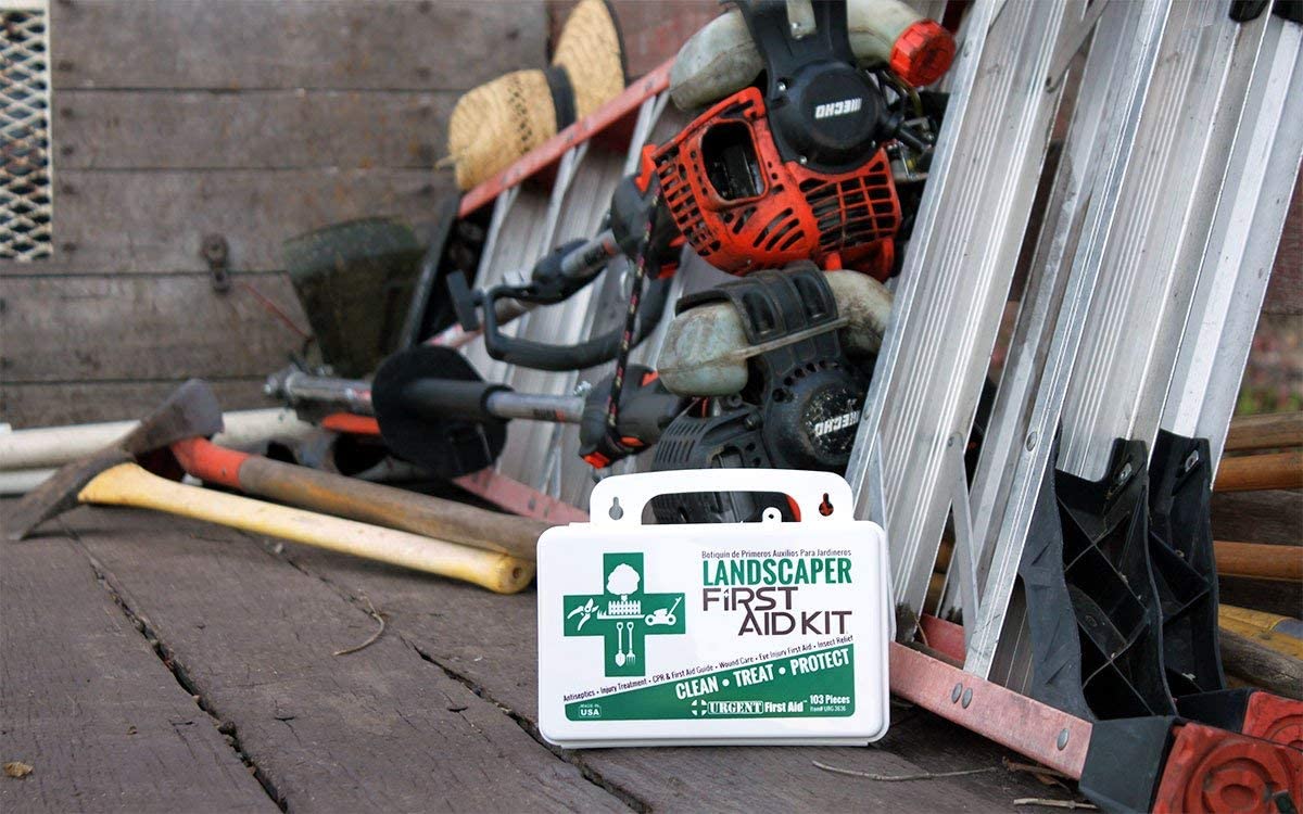 Landscaper & Tree Trimming First Aid Kit, OSHA Compliant, 10 Unit, 103 Piece, Plastic Case with Gasket to keep out moisture and dust - be OSHA Compliant: Special Extra first aid item content, too