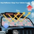 thumbnail image 5 of Uorisanigo Shell Print Windshield Sun Shade for Wrangler, Front Window Sun Visor for 2018-2025 Jeep Wrangler JL & 2/4 Door 4XE & 2020-2025 Jeep Gladiator JT, Blocks for UV and Heat, 5 of 7