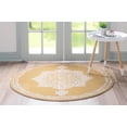 thumbnail image 4 of Rugs.com Eden Collection Rug – 8 Ft Round Yellow Medium Rug Perfect For Kitchens, Dining Rooms, 4 of 9