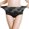 thumbnail image 2 of Womens Underwear Brief Panties Women Pure Cotton Large Size High Waist Elastic Soft Breathable Underwear Black Xl, 2 of 4