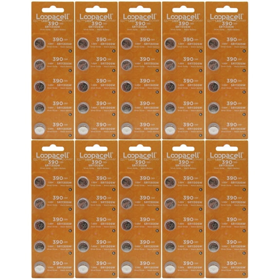 LOOPACELL 50 D389/390PK Watch/Electronics Battery, 1.5 Silver Oxide