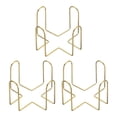 thumbnail image 1 of Soporte de posavasos vintage Uxcell de 3 piezas, soportes de metal dorado para posavasos redondos y cuadrados de 4.3 pulgadas, sostiene 8 posavasos., 1 of 5