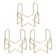 thumbnail image 1 of Soporte de posavasos vintage Uxcell de 3 piezas, soportes de metal dorado para posavasos redondos y cuadrados de 4.3 pulgadas, sostiene 8 posavasos., 1 of 5