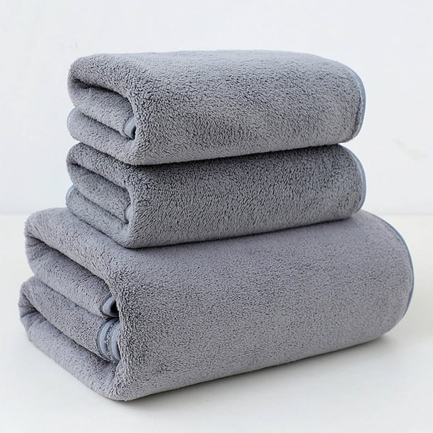 Toalla de baño, juego de toallas de terciopelo hilado, toalla de baño suave y muy absorbente, adecuada para baño, spa, gimnasio, pieza de algodón