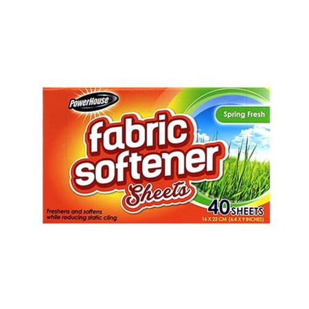 90818-5 Fabric Softener Sheets, Spring Fresh Scent, 40-Ct. - Quantity 12