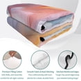 thumbnail image 4 of Twin Quilt Set 68''x86'', Pink Yellow Blue Abstract Lightweight Summer Bedspread Coverlet Set with 2 Pillow Shams, Modern Art Wave Breathable All Season Quilt Bedding for Dorm/Bedroom, 4 of 9