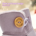 thumbnail image 5 of Balabala Girls Snow Boots – Warm Winter Boots with Faux Fur, Suede Water-Resistant Mini Boots for Kids, 5 of 6