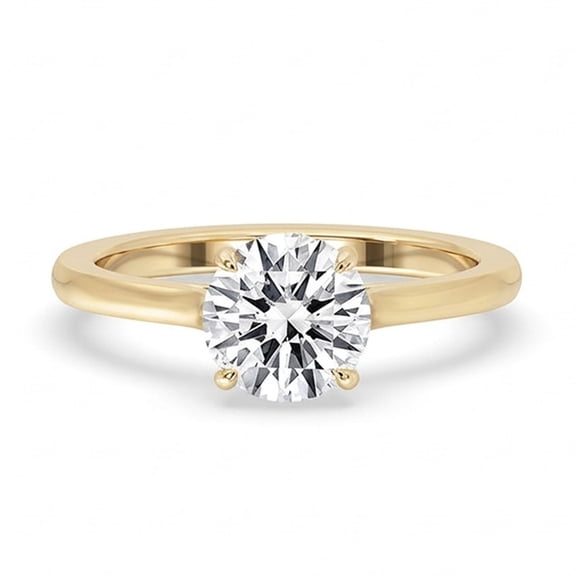 0.25 to 3 Carat Round Brilliant E VS1 Lab Grown Diamond Cathedral Solitaire Ring