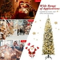 thumbnail image 6 of Gymax 7.5ft Pre-lit Pencil Snow Flocked Pencil Christmas Tree Holiday Decoration, 6 of 10