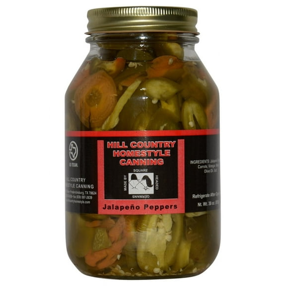 Texas Hill Country Pickled Jalapeno Peppers KKS1 32oz