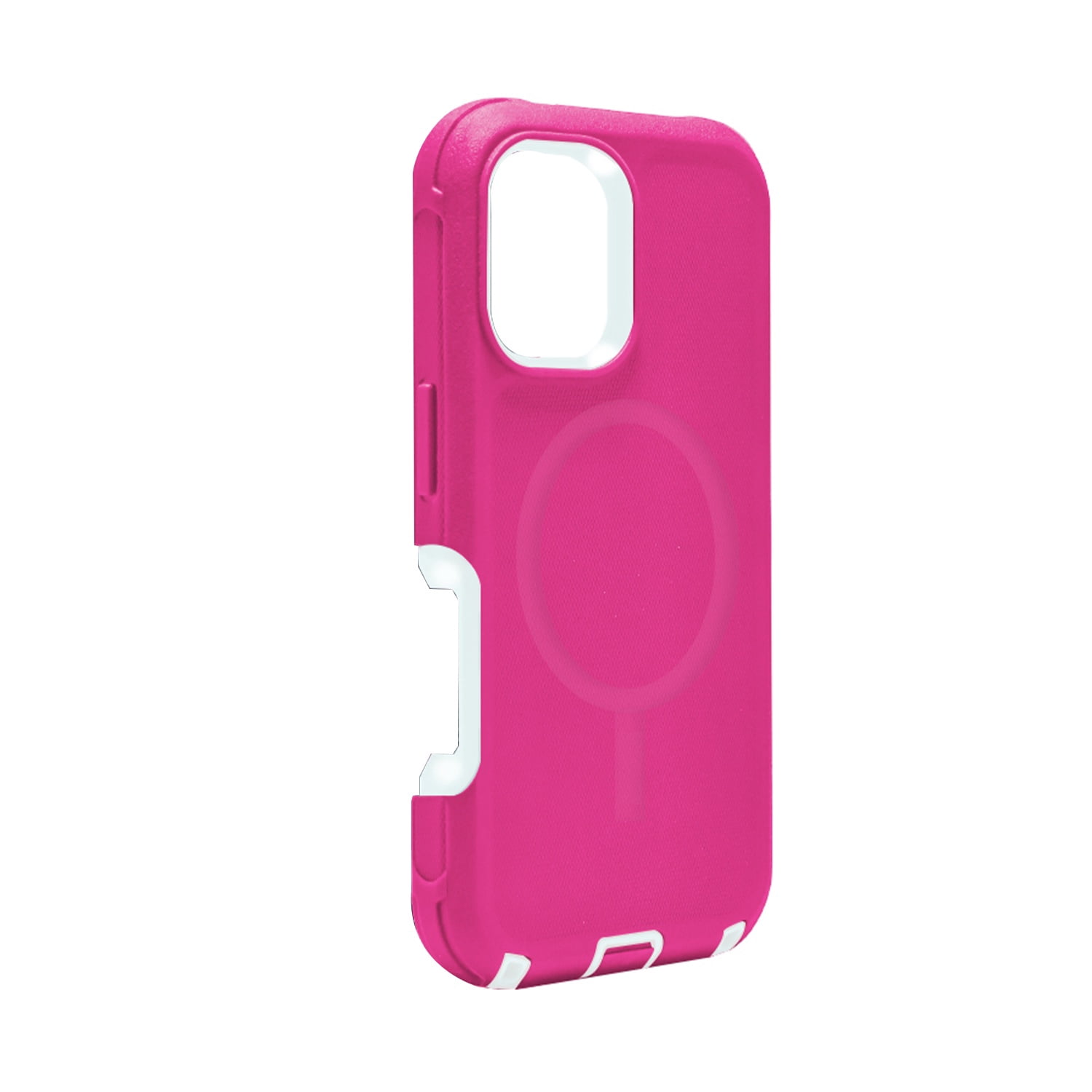 Duual Pro Impact-Resistant MagSafe Case for iPhone 17 Pro - Pink & White