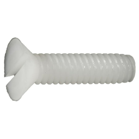 

#10-24 x 1 Nylon Plastic Slotted Flat Head Screws MSFN-114 (20 pcs.)