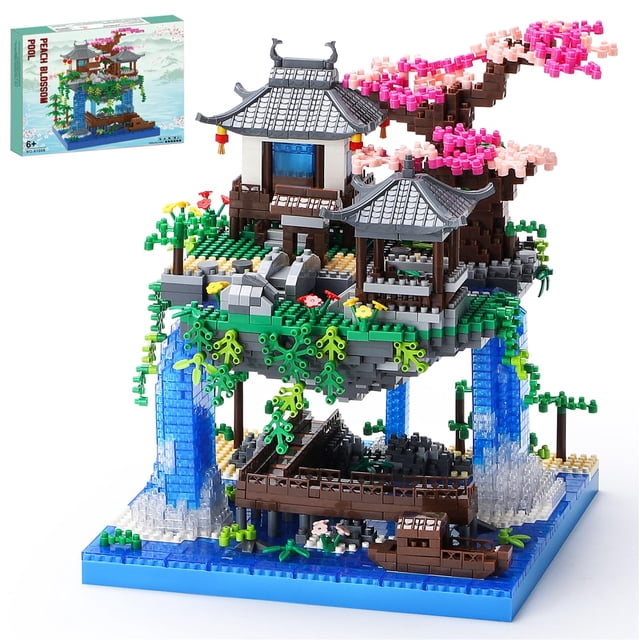 Bloques de construcción LQPFBSM Casa del árbol de flor de cerezo 2500 piezas