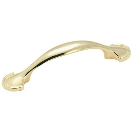 - Allison Value 3 in (76 mm) Center-to-Center Polished Brass Cabinet Pull
