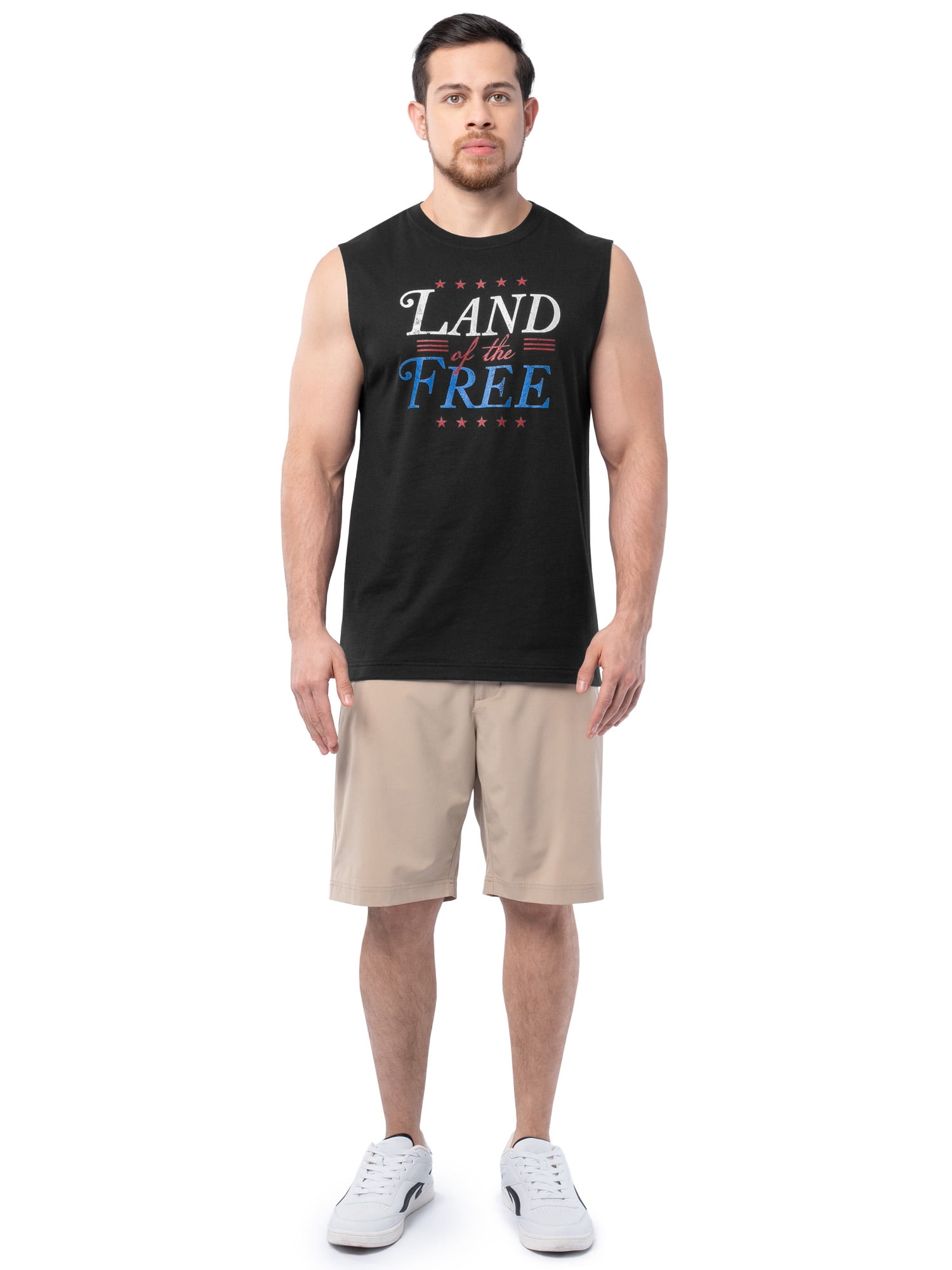 Way to Celebrate Men's 4th of July Americana Graphic Muscle Shirt Tank Top, Sizes XS-5XL