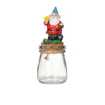 Steadline Christmas Elf Resin Candy Jar - Holiday Themed Ornament with Dwarf Design for Treat Storage and Seasonal Display to Create Festive Winter Atmosphere During Celebration