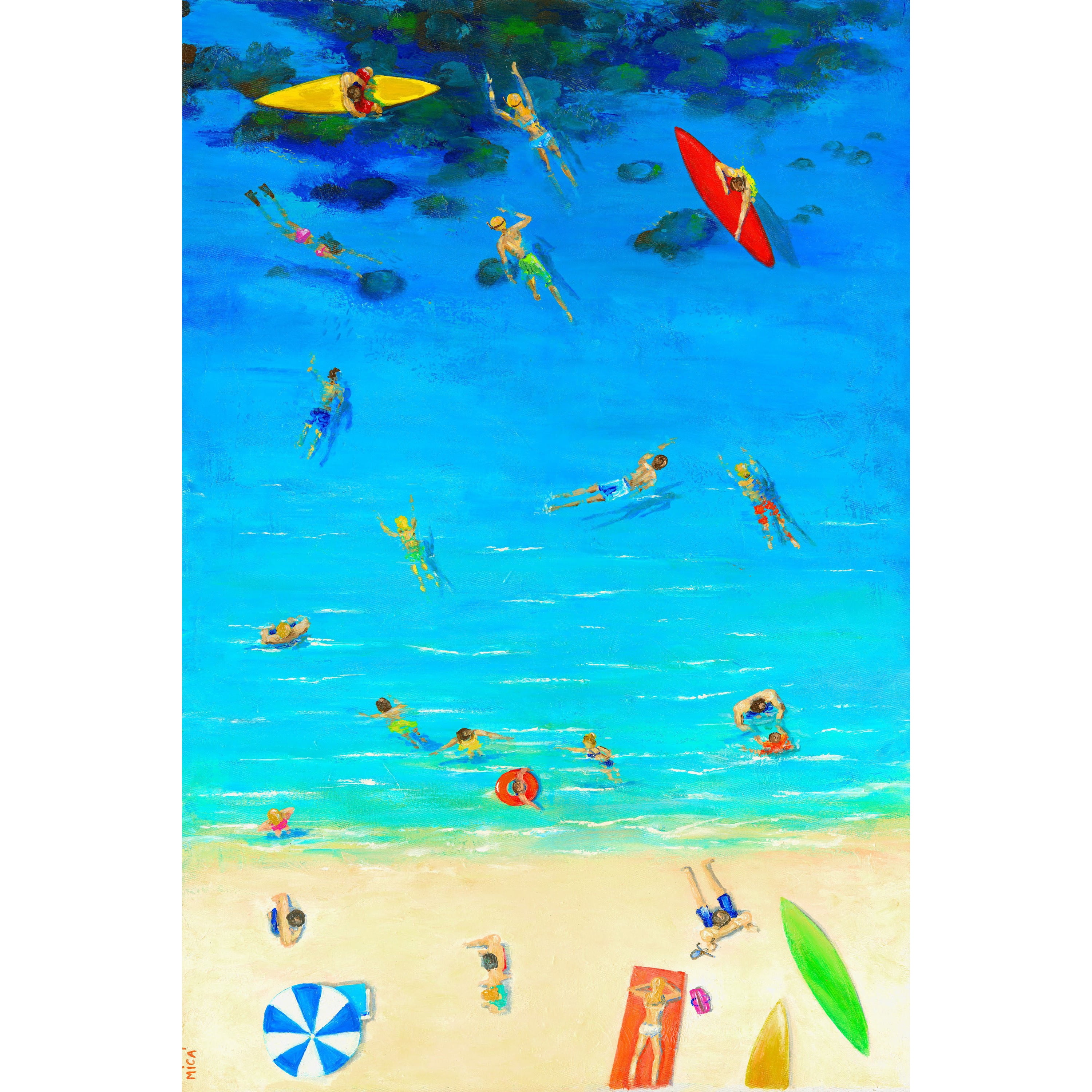 "Exploring the Sea" Painting Print on Wrapped Canvas