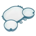 thumbnail image 1 of Crab Suction Plate, 3 Sections Baby Suction Plate Crab Shape Suction Cup Base  For Most Tables For High Chair Blue, 1 of 8