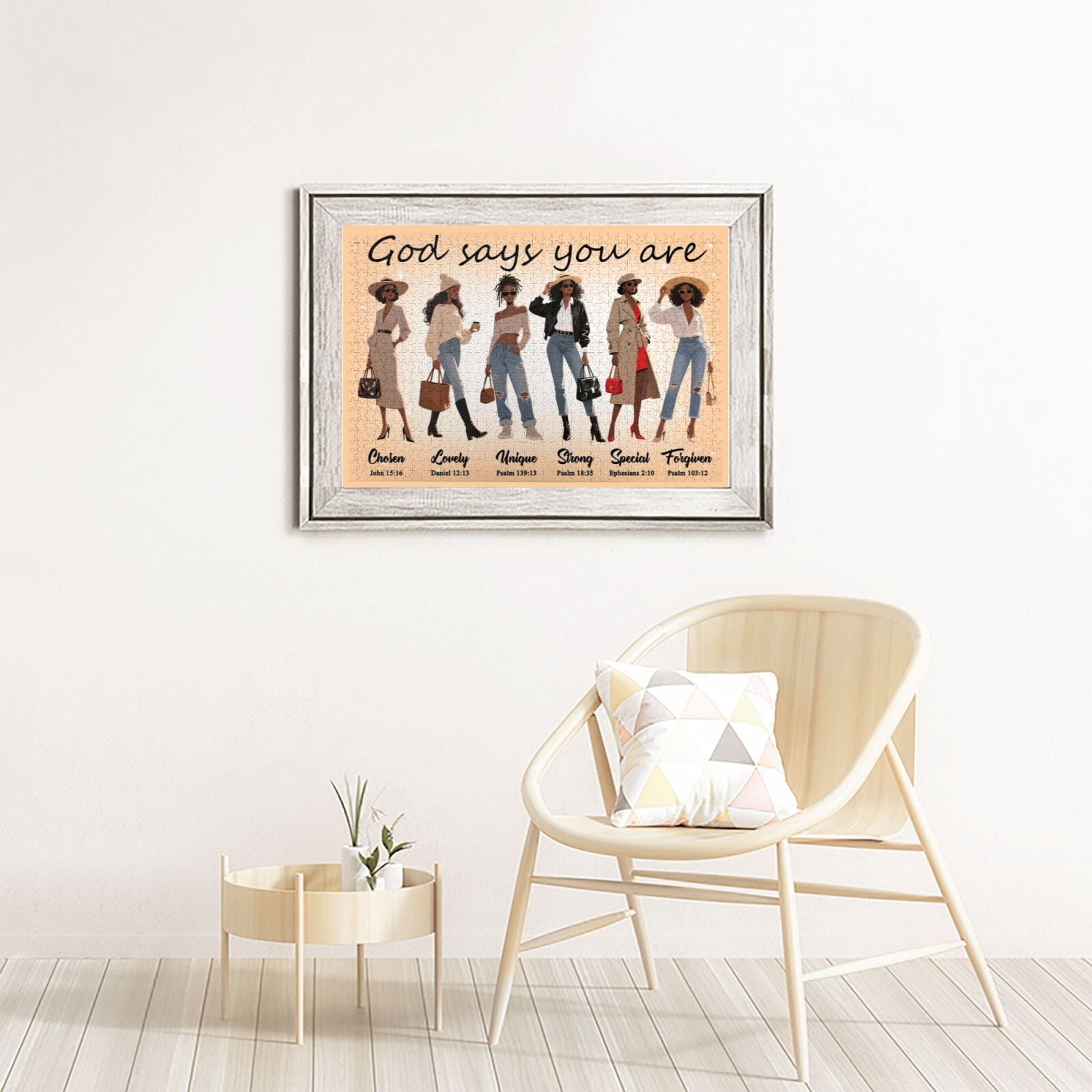African American Inspirational 1000 Pieces Jigsaw Puzzles Black Queen Magic Jigsaw Puzzles Motivational Game Black Women God Says You Are