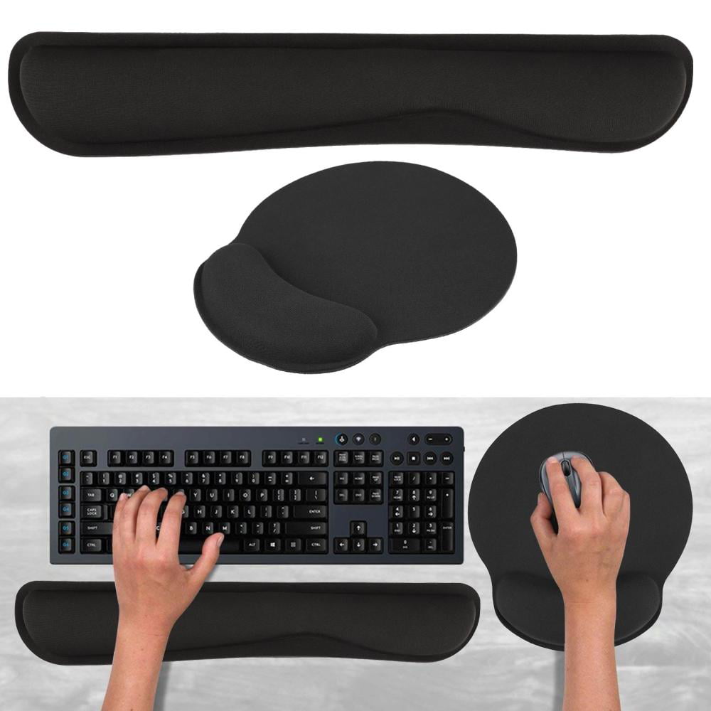Anti-slip RGB Lighting Keyboard Mouse Wrist Rest Pad LED Support For Pain Relif 