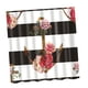 thumbnail image 3 of Cortina de ducha para baño, resistente al agua, de poliéster, con diseño de ancla y flores Ancla de la flor, 3 of 4